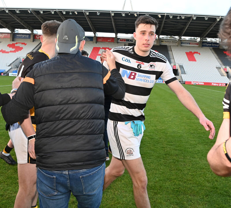 St Nick's Robert Downey after the defeat by Buttevant last year. Picture: Eddie O'Hare St Nick's Robert Downey after the defeat by Buttevant last year. Picture: Eddie O'Hare
