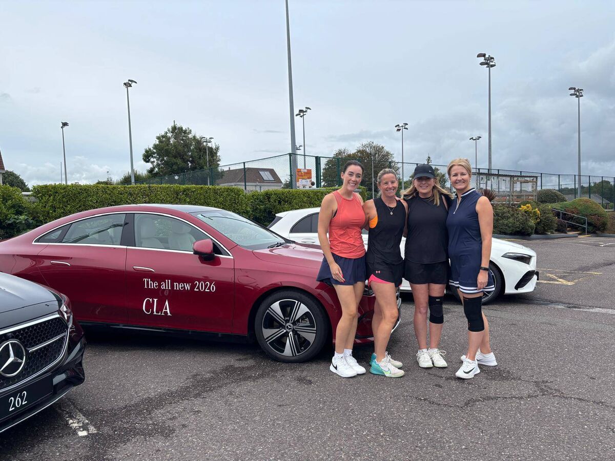 Some of the players who took part in the Garryduff T200 Mercedes Benz Tennis Open 2026. Some of the players who took part in the Garryduff T200 Mercedes Benz Tennis Open 2026.