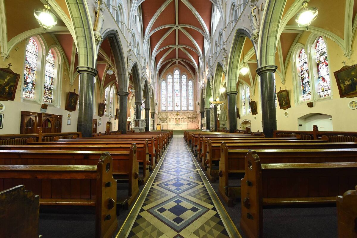 The interior of the church. The interior of the church.