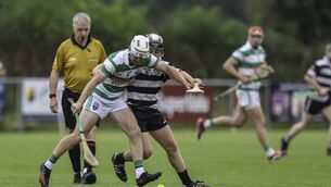 <p>Ciaran O'Brien, St Ita's, battles with Darragh Egan, Midleton in their East Cork Oil JAHC game in Castlemartyr last year. Picture: Denis O'Flynn</p>