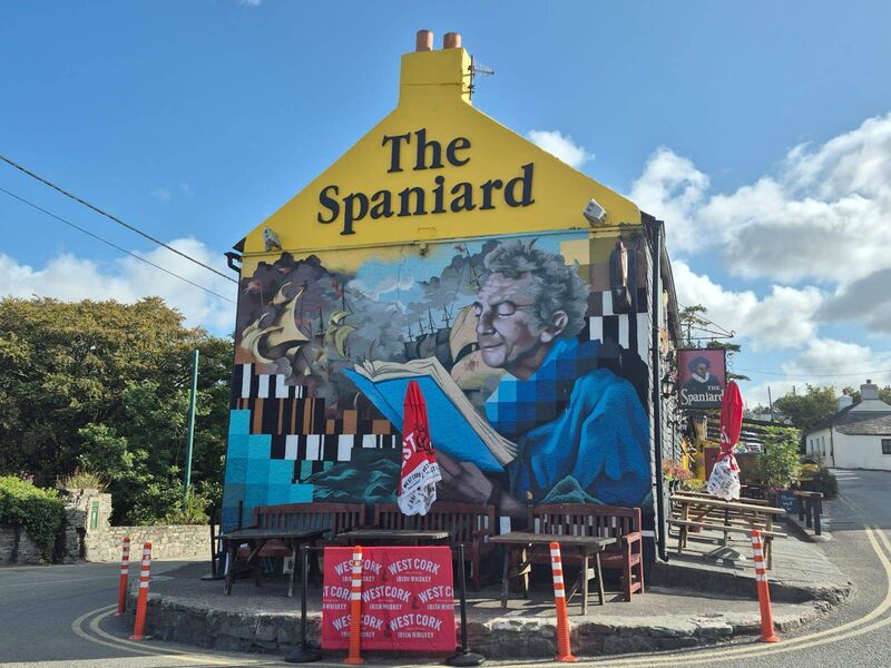 A mural on the bend of The Spaniard Inn in Kinsale, where many punters sit outside in the summer months A mural on the bend of The Spaniard Inn in Kinsale, where many punters sit outside in the summer months