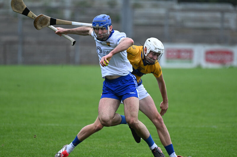 Simon O'Neill of Ballinhassig battles to keep possession. Picture: Larry Cummins Simon O'Neill of Ballinhassig battles to keep possession. Picture: Larry Cummins