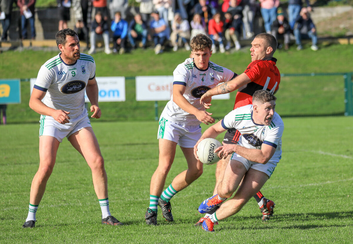 Ilen Rovers' Jack Collins breaks out of defence against Mitchelstown. Picture: David Creedon Ilen Rovers' Jack Collins breaks out of defence against Mitchelstown. Picture: David Creedon