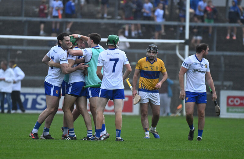  Joy for Ballinhassig after securing a draw against Carrigtwohill last weekend. Picture: Larry Cummins