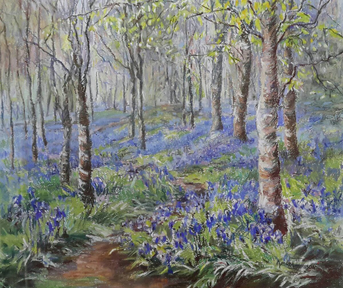 Bluebell Walk is one of around 50 artworks which features in Andrea's new exhibition. 