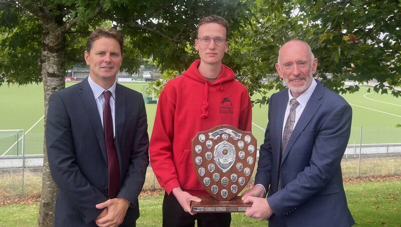 Ashton School's Leaving Cert top scorer Liam Gartland, 625 points, receiving the Pfizer Trophy, pictured with Deputy Principal, Richard Lester, on the left, and Ashton's Principal, Adrian Landen, on the right. Ashton School's Leaving Cert top scorer Liam Gartland, 625 points, receiving the Pfizer Trophy, pictured with Deputy Principal, Richard Lester, on the left, and Ashton's Principal, Adrian Landen, on the right.