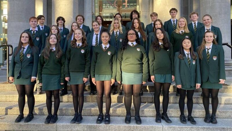 Ashton School students at their winning performance at the National Concert Hall. Ashton School students at their winning performance at the National Concert Hall.