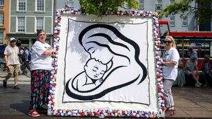 <p> Approximately 1,000 people gathered to protest against the planned development of part of the former Bessborough Mother and Baby Home site, in July. Picture: Chani Anderson.</p> <p> Approximately 1,000 people gathered to protest against the planned development of part of the former Bessborough Mother and Baby Home site, in July. Picture: Chani Anderson.</p>