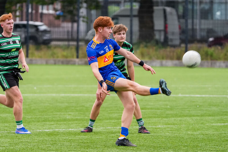 Cillian Murphy sends over a point for Carrigaline. Picture: Noel Sweeney