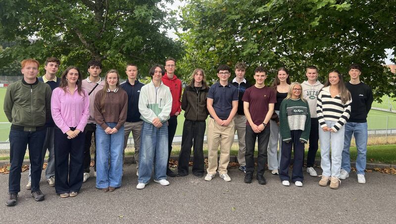 Ashton School, Cork: Seventeen of the twenty-two members of the Leaving Certificate class of 2026 who scored 500+ points. Ashton School, Cork: Seventeen of the twenty-two members of the Leaving Certificate class of 2026 who scored 500+ points.