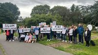 “I’ve woken up with a rat on my duvet': Residents protest state of Togher flats