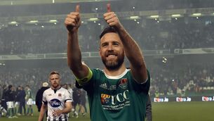 <p>Cork City's Alan Bennett still has a smile for family after the defeat to Dundalk in the FAI cup final at the Aviva stadium yesterday</p> <p>Cork City's Alan Bennett still has a smile for family after the defeat to Dundalk in the FAI cup final at the Aviva stadium yesterday</p>