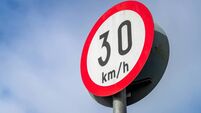 30 kilometers per hour speed limit sign