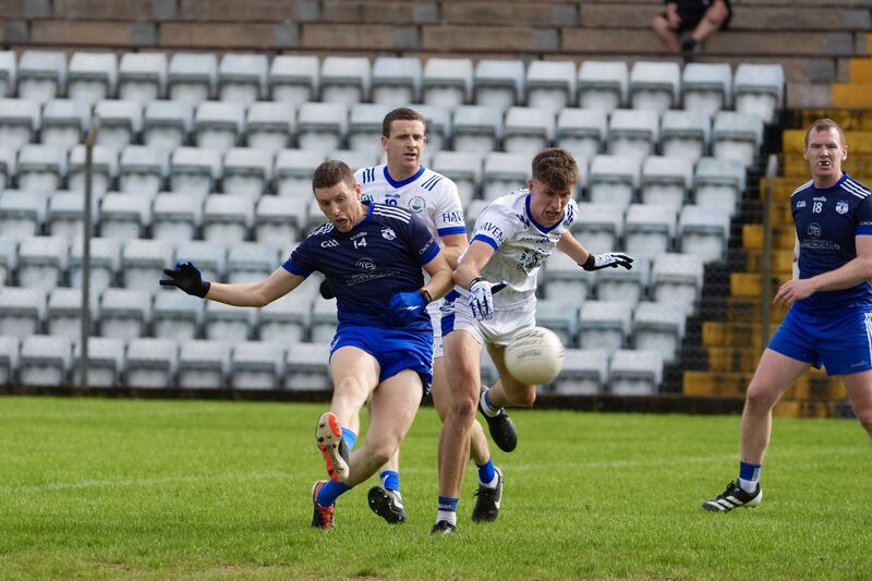 Knocknagree's Fintan O'Connor under pressure from Seán Browne of Castlehaven. Picture: Noel Sweeney Knocknagree's Fintan O'Connor under pressure from Seán Browne of Castlehaven. Picture: Noel Sweeney
