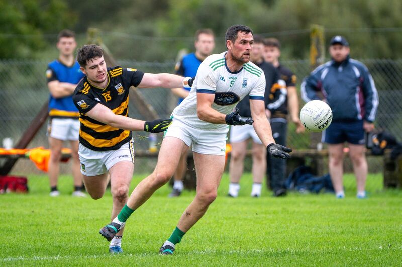 Buttevant's Conor Hanlon chases Ilen Rovers‘ Peadar O’Driscoll. Picture: Chani Anderson Buttevant's Conor Hanlon chases Ilen Rovers‘ Peadar O’Driscoll. Picture: Chani Anderson