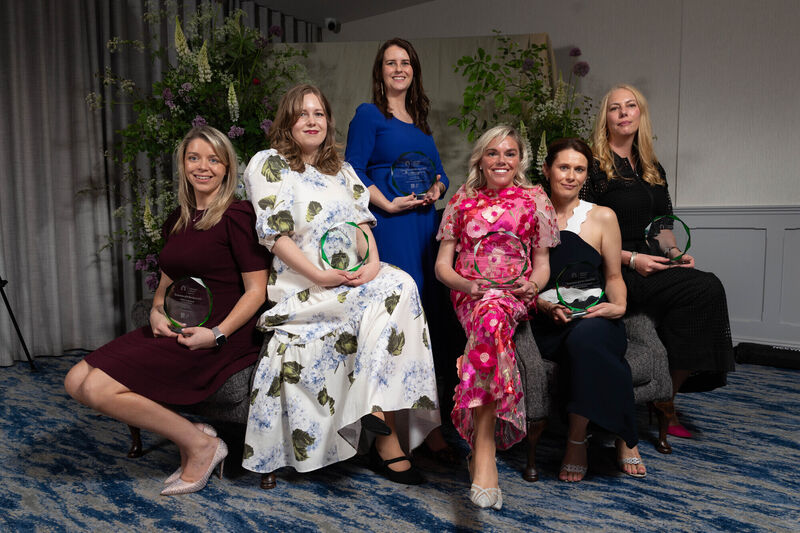 Award winners: STEM Professional Clara Mulligan, HomeBot Ireland, Creative Professional Liz Ehrenberg-Redl, Coffeehouse Creative, Emerging New Business Melissa Clarke, Melissa Clarke PR, Networker of the Year Majella Galvin, DNG Galvin, Advance Career Employee Elle O’Sullivan McCarthy, The Hope Foundation and Established Business Woman Maria O’Donovan & Co Solicitors at the Network Ireland West Cork Businesswoman of the Year Awards 2026. Picture: Darragh Kane Award winners: STEM Professional Clara Mulligan, HomeBot Ireland, Creative Professional Liz Ehrenberg-Redl, Coffeehouse Creative, Emerging New Business Melissa Clarke, Melissa Clarke PR, Networker of the Year Majella Galvin, DNG Galvin, Advance Career Employee Elle O’Sullivan McCarthy, The Hope Foundation and Established Business Woman Maria O’Donovan & Co Solicitors at the Network Ireland West Cork Businesswoman of the Year Awards 2026. Picture: Darragh Kane