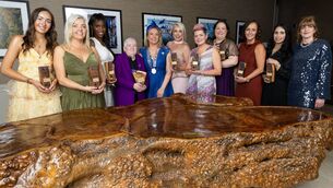 <p>President of Network Cork Diane Higgins and Vice President Dr Siobhán Lucey with branch winners Ciara O’Connell, Dawn Holton, Nadine Hughes Campbell, recipient of the President’s Award Mary Crilly, and branch winners Laura Howard, Ciara Crossan, Louise Kane Buckley, Wendy O’Driscoll,and Najia Ahmadyar, at the Network Cork Businesswoman of the Year Awards 2026	<span class="contextmenu emphasis CaptionCredit">Picture: Darragh Kane</span>
            </p>
