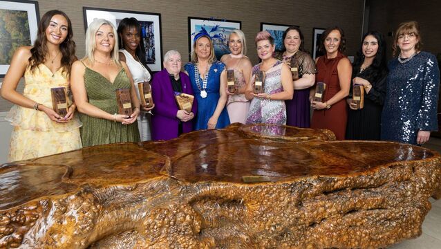 <p>President of Network Cork Diane Higgins and Vice President Dr Siobhán Lucey with branch winners Ciara O’Connell, Dawn Holton, Nadine Hughes Campbell, recipient of the President’s Award Mary Crilly, and branch winners Laura Howard, Ciara Crossan, Louise Kane Buckley, Wendy O’Driscoll,and Najia Ahmadyar, at the Network Cork Businesswoman of the Year Awards 2026	<span class="contextmenu emphasis CaptionCredit">Picture: Darragh Kane</span>
            </p>