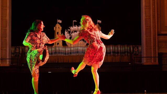 <p>Swing dancers Rosie Roccaforte and Clodagh Hurley at the launch of Culture Night Cork City. Picture: Darragh Kane</p>