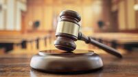 Judges gavel in courtroom legal trial and law background