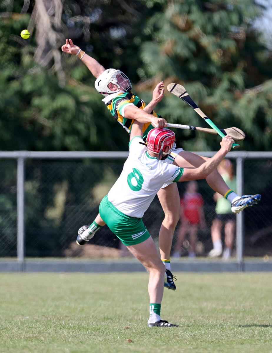 Lee Quilligan, Glen Rovers, battles Lorcán McLoughlin, Kanturk. Picture: Jim Coughlan. Lee Quilligan, Glen Rovers, battles Lorcán McLoughlin, Kanturk. Picture: Jim Coughlan.