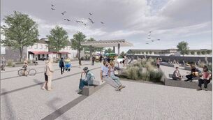 <p>An artist's impression of the completed plaza at the heart of the Carrigaline village public realm scheme.</p>