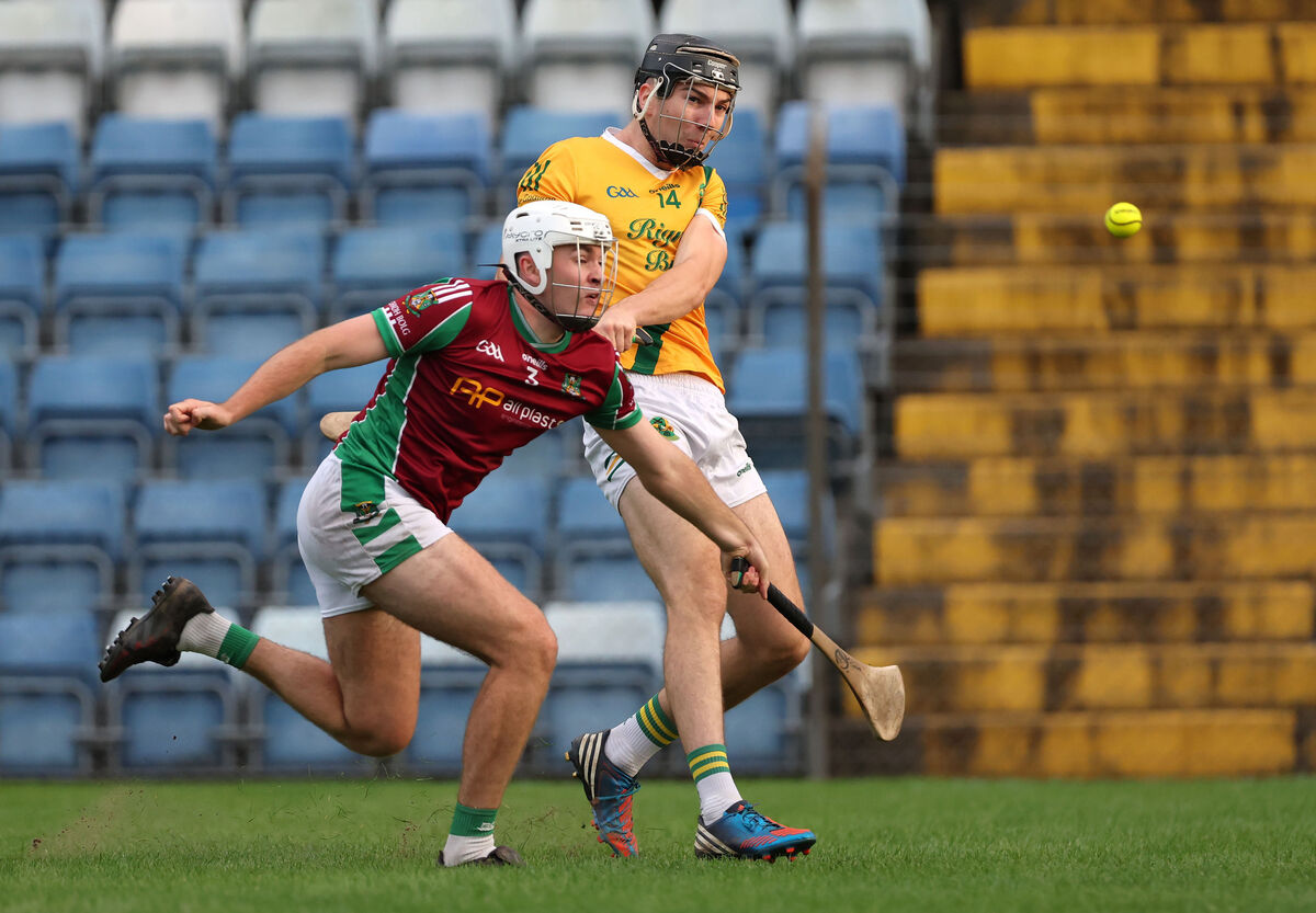  Cillian Timmons, Aghabullogue, cannot stop the shot of Cillian O'Callaghan, Dungourney, resulting in a first-minute goal. Picture: Jim Coughlan