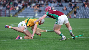 <p>MY BALL: Paul Ring, Aghabullogue, battling Jack Leahy, Dungourney, in the Premier Intermediate Hurling Championship quarter-final at Páirc Uí Rinn. Picture: Jim Coughlan.</p> <p>MY BALL: Paul Ring, Aghabullogue, battling Jack Leahy, Dungourney, in the Premier Intermediate Hurling Championship quarter-final at Páirc Uí Rinn. Picture: Jim Coughlan.</p>