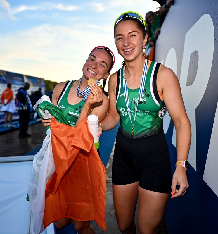 Joye for Zoe Hyde, right, and Mags Cremen in Amsterdam. Picture: Benedict Tufnell/Sportsfile Joye for Zoe Hyde, right, and Mags Cremen in Amsterdam. Picture: Benedict Tufnell/Sportsfile