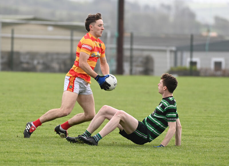 Newcestown's Colm O'Donovan turns Douglas' Adam Cantwell. Picture: Eddie O'Hare Newcestown's Colm O'Donovan turns Douglas' Adam Cantwell. Picture: Eddie O'Hare