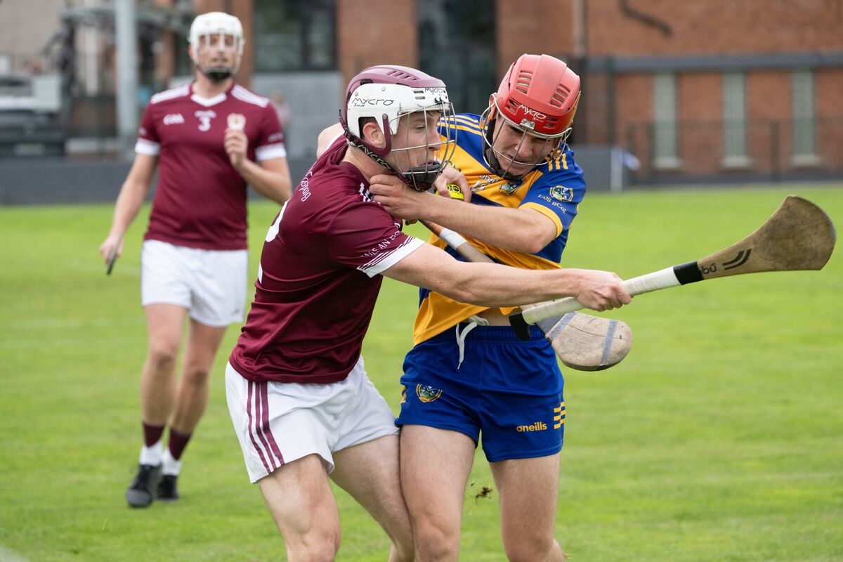 Lisgoold’s James O’Driscoll and Bishopstown’s Gearoid Murphy go head to head. Picture: Chani Anderson Lisgoold’s James O’Driscoll and Bishopstown’s Gearoid Murphy go head to head. Picture: Chani Anderson