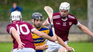 <p>Lisgoold’s Mark Hegarty under pressure against Bishopstown. Picture: Chani Anderson</p> <p>Lisgoold’s Mark Hegarty under pressure against Bishopstown. Picture: Chani Anderson</p>