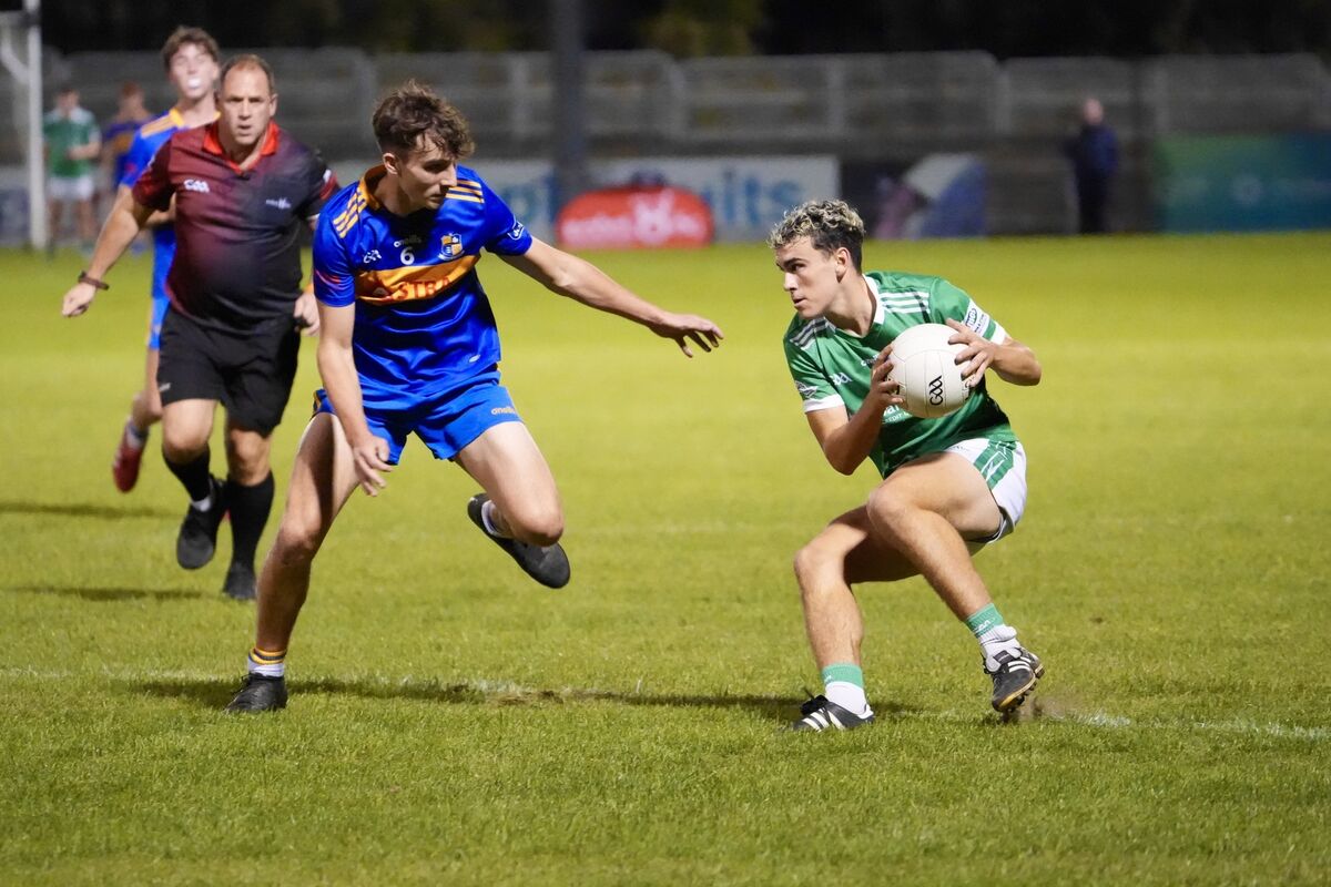 Ballincollig’s Joe Kinsella evades a tackle from Carrigaline’s Matthew Kiernan. Picture: Noel Sweeney Ballincollig’s Joe Kinsella evades a tackle from Carrigaline’s Matthew Kiernan. Picture: Noel Sweeney