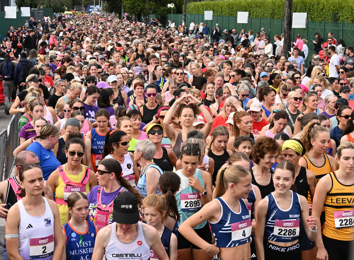 Runners at the start line of the Echo Women's Mini Marathon 2026 at Centre Park Road, Cork. Picture: Larry Cummins Runners at the start line of the Echo Women's Mini Marathon 2026 at Centre Park Road, Cork. Picture: Larry Cummins