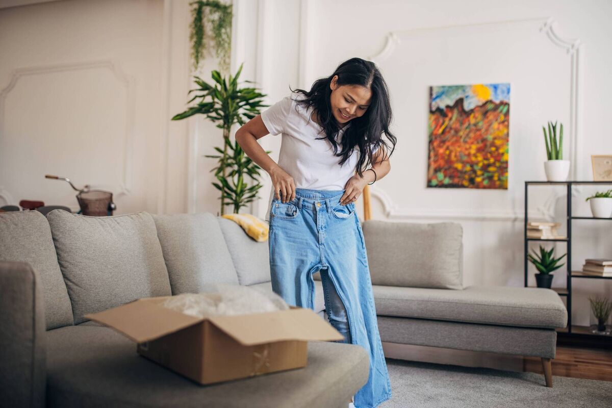 Vinted is seasonal so at the moment it’s all about denim, coats, and occasion wear, says Lucy. Picture: iStock Vinted is seasonal so at the moment it’s all about denim, coats, and occasion wear, says Lucy. Picture: iStock