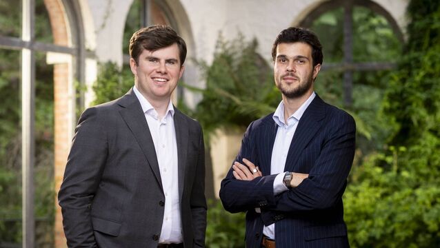 <p>Seán Barrett (left), a former electrical engineering student at MTU, and William Hartley, co-founders of ReAble Labs</p>