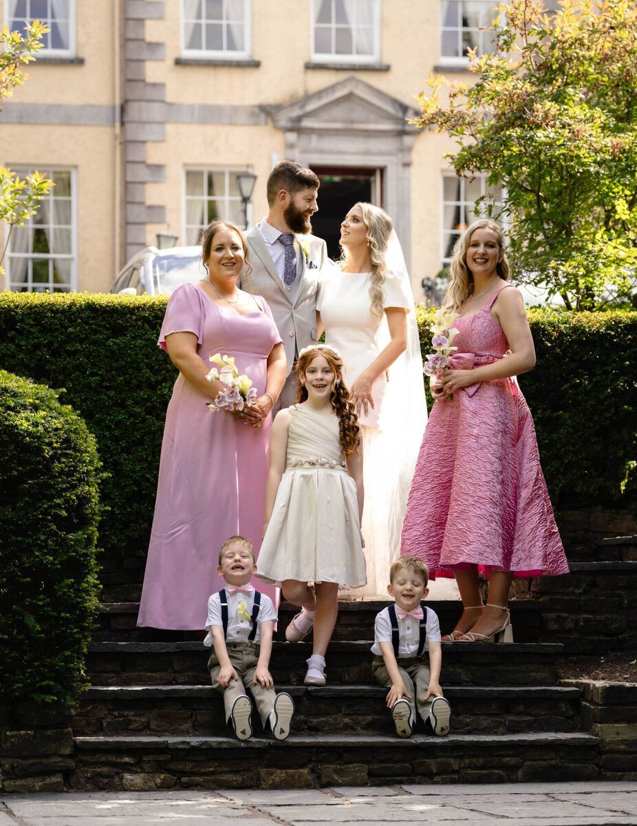 The couple held a reception for their guests after the wedding at the Maryborough House Hotel. The couple held a reception for their guests after the wedding at the Maryborough House Hotel.