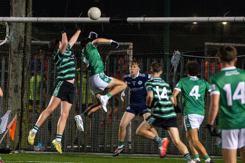  Goalmouth action from Douglas' win over Ballincollig. Picture: Chani Anderson