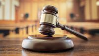 Judges gavel in courtroom legal trial and law background