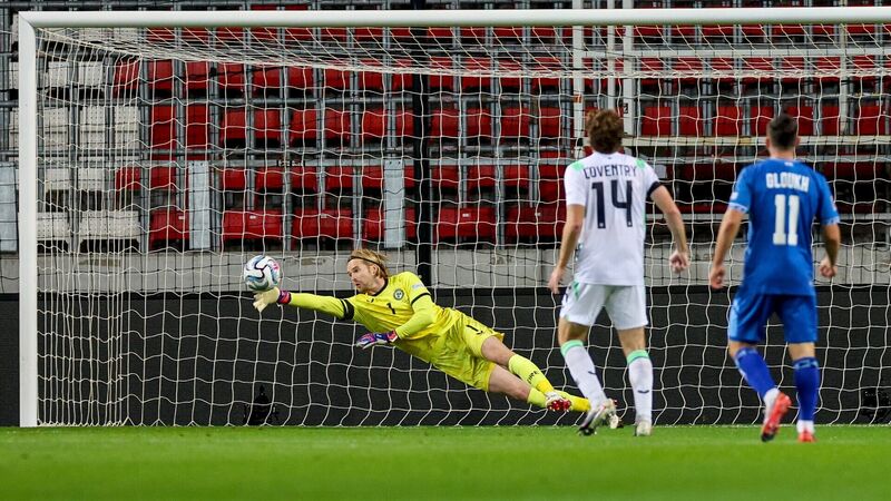 Ireland's Caoimhin Kelleher makes a save Ireland's Caoimhin Kelleher makes a save