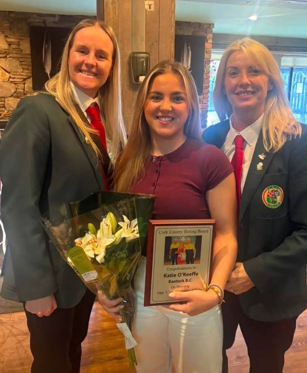 Nicola Murphy, CCBB treasurer, Katie O'Keeffe, Kanturk Boxing Club and Louise Forde, CCBB register MOB Nicola Murphy, CCBB treasurer, Katie O'Keeffe, Kanturk Boxing Club and Louise Forde, CCBB register MOB