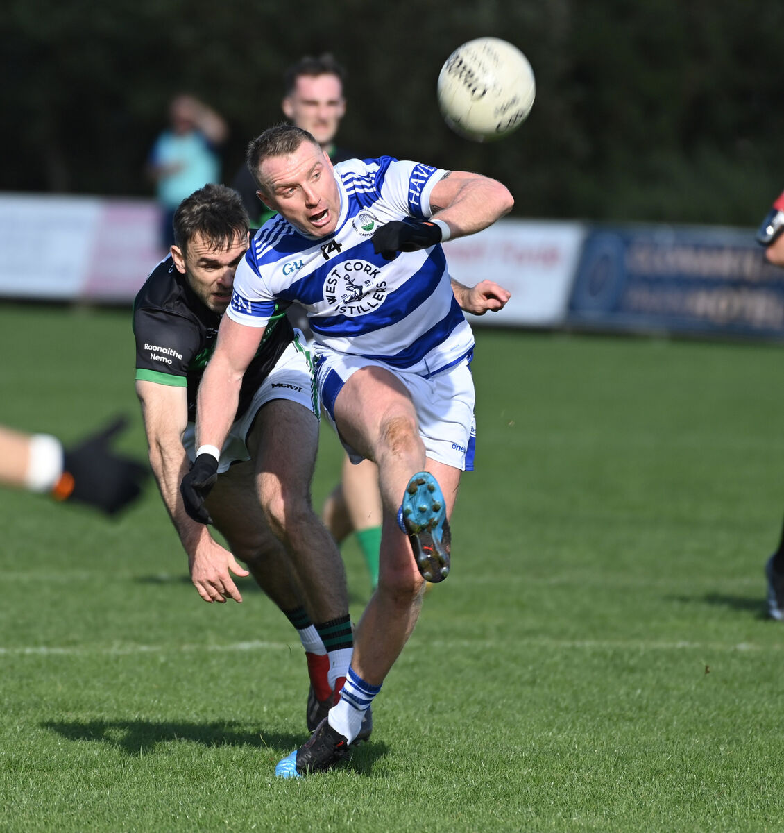 Castlehaven's Brian Hurley shoots from Nemo Rangers' Kieran Histon during the McCarthy Insurance Group PSFC quarter-final at Clonakilty. Picture: Eddie O'Hare Castlehaven's Brian Hurley shoots from Nemo Rangers' Kieran Histon during the McCarthy Insurance Group PSFC quarter-final at Clonakilty. Picture: Eddie O'Hare