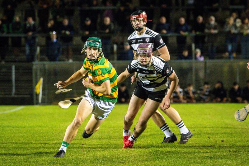 Blackrock’s Andrew Hurley gets away from Midleton’s Alfie Hennessy. Picture: Chani Anderson Blackrock’s Andrew Hurley gets away from Midleton’s Alfie Hennessy. Picture: Chani Anderson