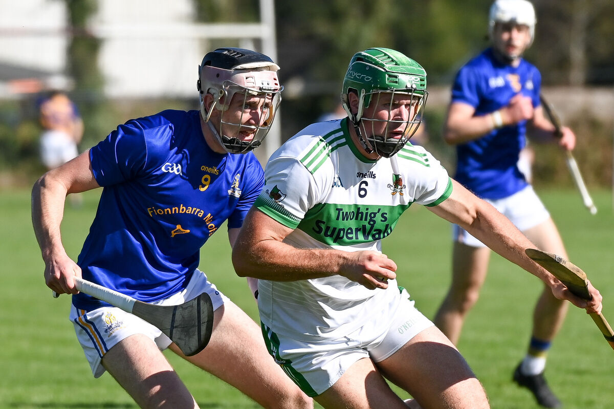 Kanturk's Darren Browne wins possession ahead of St Finbarr's Ethan Twomey. Picture: David Keane. Kanturk's Darren Browne wins possession ahead of St Finbarr's Ethan Twomey. Picture: David Keane.