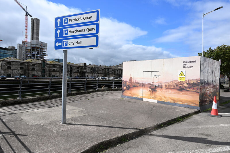 Hoarding remains in position at Penrose Quay/ Horgan's Quay Cork City 21 years after the completion of the Cork Main Drainage Scheme. Picture: Larry Cummins Hoarding remains in position at Penrose Quay/ Horgan's Quay Cork City 21 years after the completion of the Cork Main Drainage Scheme. Picture: Larry Cummins