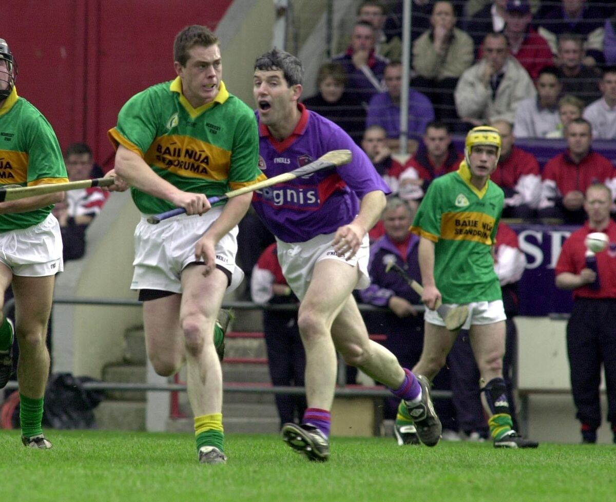 Newtownshandrum's Philip Noonan in action against Erin's Own in the 2000 county final - Newtown are the last club to go all the way in the year of their first semi-final. Picture: Louise Boultbee/ProVision Newtownshandrum's Philip Noonan in action against Erin's Own in the 2000 county final - Newtown are the last club to go all the way in the year of their first semi-final. Picture: Louise Boultbee/ProVision