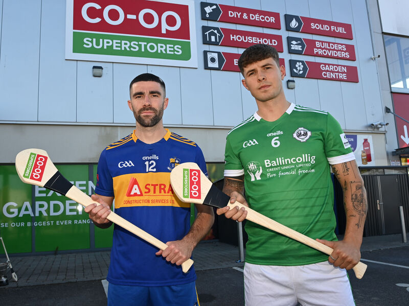 Carrigaline's Brian Kelleher and James Dwyer of Ballincollig. Picture: Eddie O'Hare