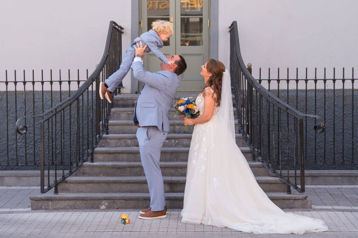 John and Alison with their son Alexander. 