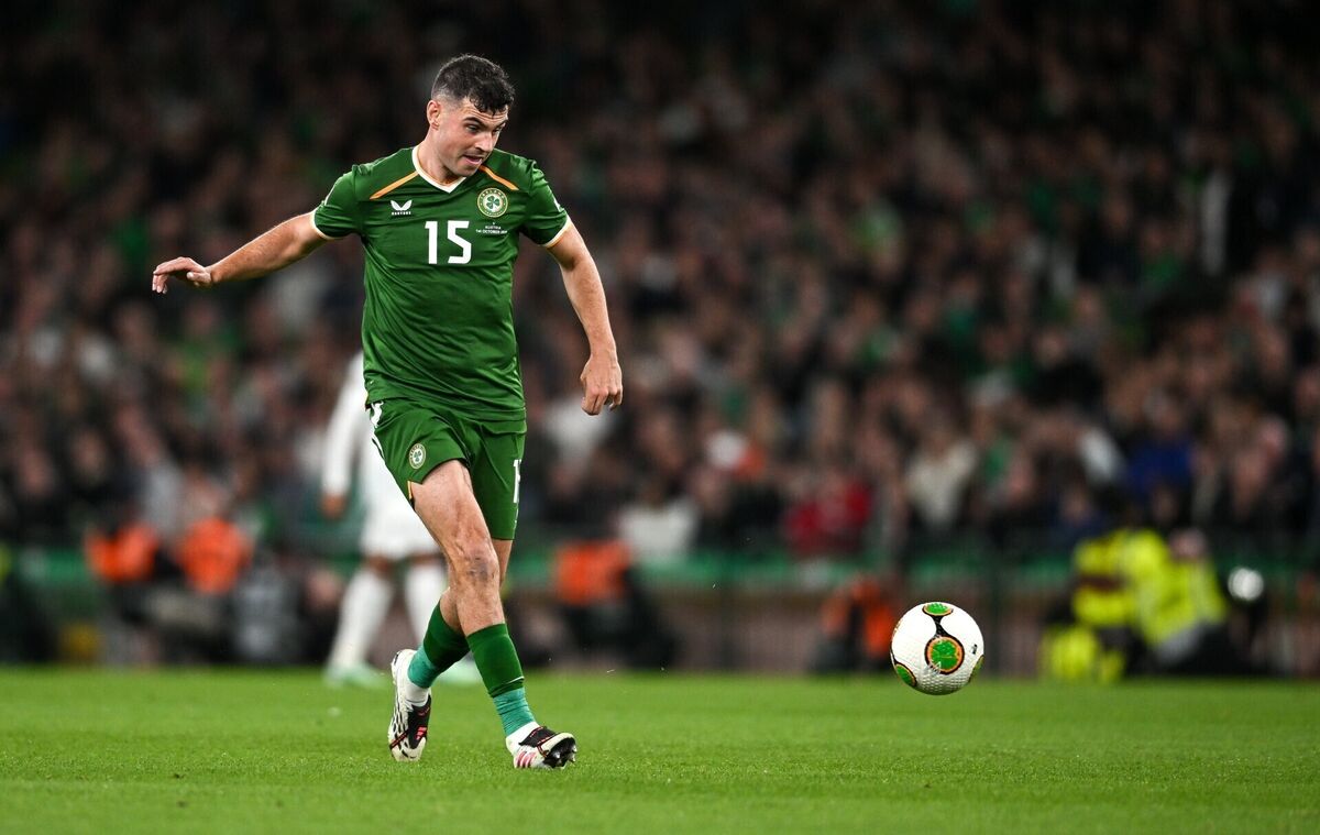 John Egan of Republic of Ireland during the UEFA Nations League B match between the Republic of Ireland and Austria at the Aviva Stadium in Dublin. Photo by Paul Phelan/Sportsfile John Egan of Republic of Ireland during the UEFA Nations League B match between the Republic of Ireland and Austria at the Aviva Stadium in Dublin. Photo by Paul Phelan/Sportsfile