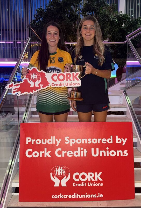 Ally McCarthy, captain of Glanmire, and Kate O'Donovan, captain of Clonakilty, at the launch of the Cork Credit Unions Senior B ladies football championship final. Ally McCarthy, captain of Glanmire, and Kate O'Donovan, captain of Clonakilty, at the launch of the Cork Credit Unions Senior B ladies football championship final.